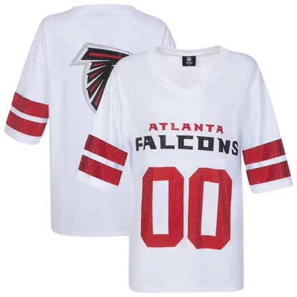 Atlanta Falcons Cuce Women's Rhinestone V-Neck Tunic - White for sale