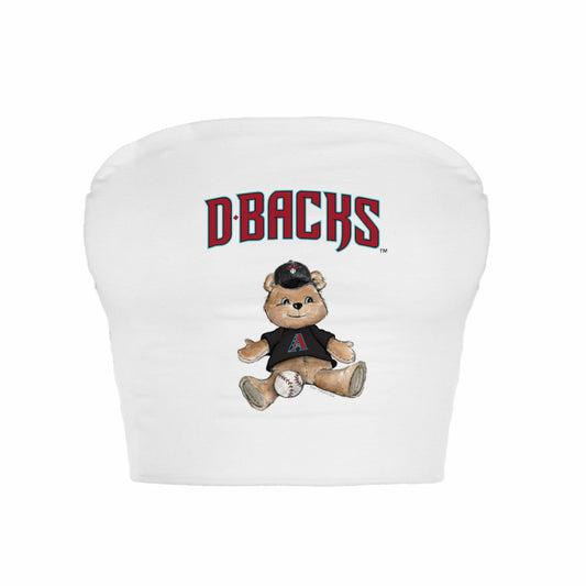 Arizona Diamondbacks Tiny Turnip Women's Teddy Bear Crop Tube Top - White