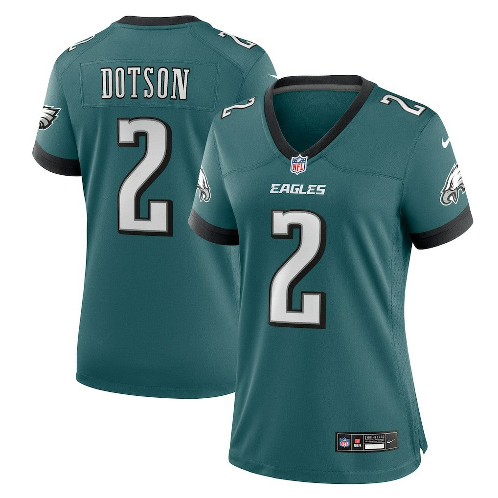 Jahan Dotson Philadelphia Eagles Women's Team Game Jersey - Midnight Green | Nike cheap