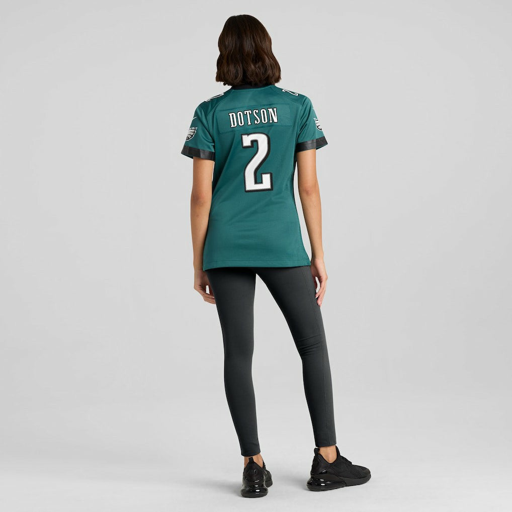Jahan Dotson Philadelphia Eagles Women's Team Game Jersey - Midnight Green | Nike cheap