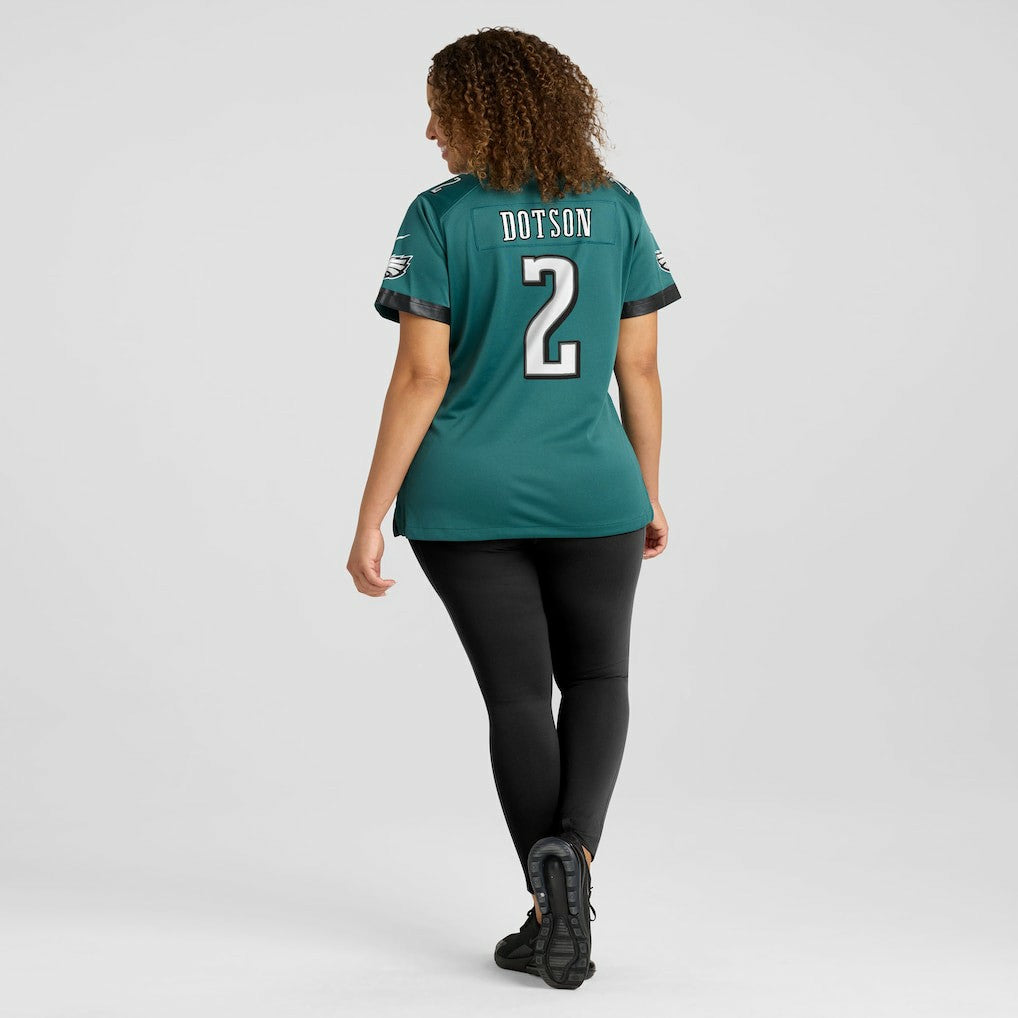 Jahan Dotson Philadelphia Eagles Women's Team Game Jersey - Midnight Green | Nike cheap