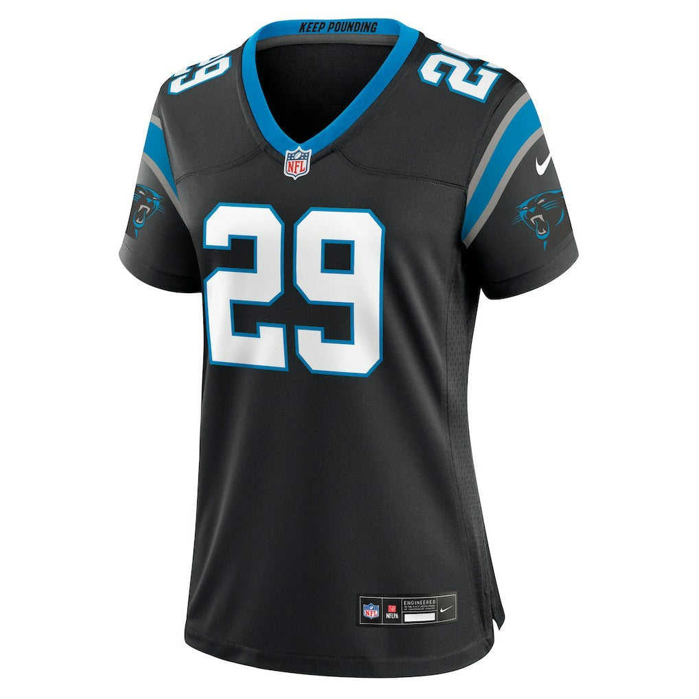 Akayleb Evans Carolina Panthers Women's Team Game Jersey - Black | Nike cheap