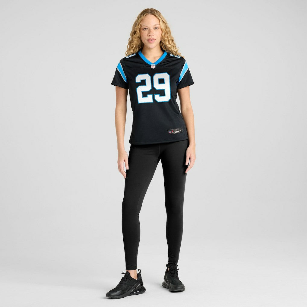 Akayleb Evans Carolina Panthers Women's Team Game Jersey - Black | Nike cheap