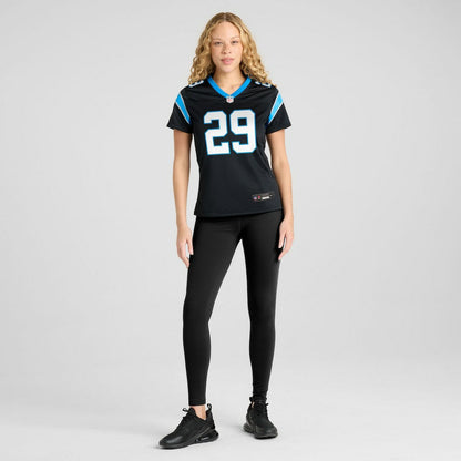 Akayleb Evans Carolina Panthers Women's Team Game Jersey - Black | Nike cheap