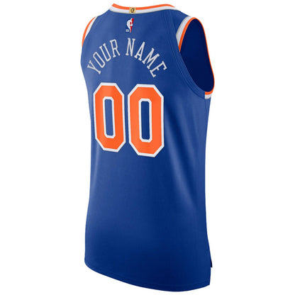 New York Knicks Authentic Custom Jersey - Icon Edition - Blue | Nike outlet