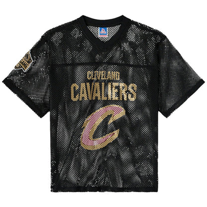 Cleveland Cavaliers OVO x NBA Mesh Football Fashion Jersey sale - Black cheap