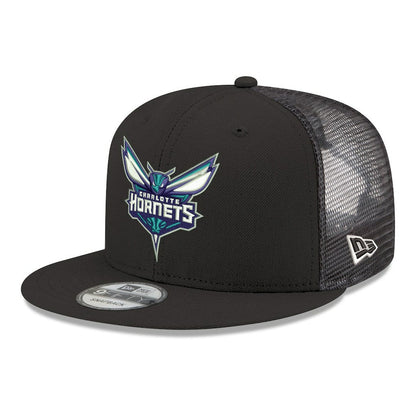 Charlotte Hornets Core Logo Meshback 9FIFTY Snapback Hat - Black | New Era sale