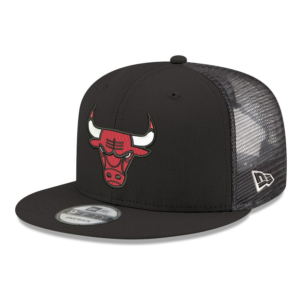 Chicago Bulls Core Logo Meshback 9FIFTY Snapback Hat - Black | New Era shop
