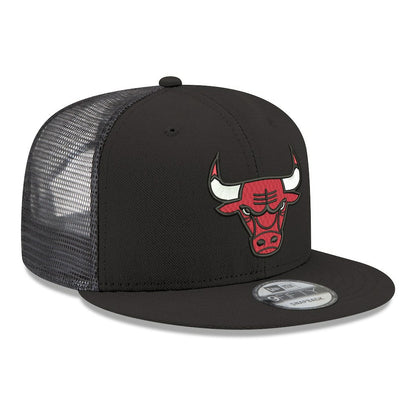 Chicago Bulls Core Logo Meshback 9FIFTY Snapback Hat - Black | New Era shop