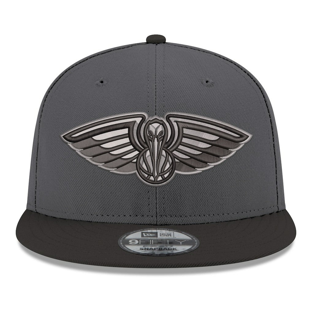 New Orleans Pelicans Logo 2-Tone 9FIFTY Snapback Hat - Gray/Black | New Era outlet