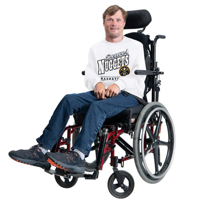 Denver Nuggets G-III Sports by Carl Banks Adaptive Headliner Fleece Crewneck Sweatshirt sale - White discount