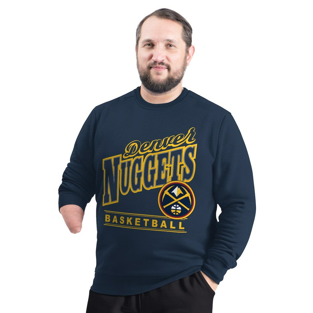 Denver Nuggets G-III Sports by Carl Banks Adaptive Headliner Fleece Crewneck Sweatshirt sale - Navy outlet