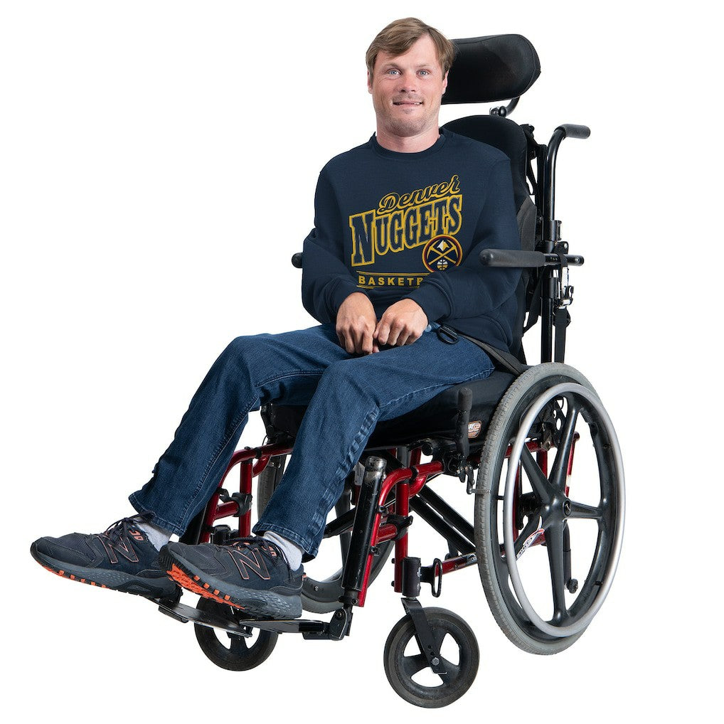 Denver Nuggets G-III Sports by Carl Banks Adaptive Headliner Fleece Crewneck Sweatshirt sale - Navy outlet