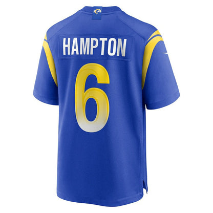 Nick Hampton Los Angeles Rams Team Game Jersey - Royal | Nike on sale