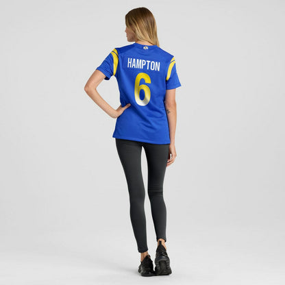 Nick Hampton Los Angeles Rams Women's Team Game Jersey - Royal | Nike sale