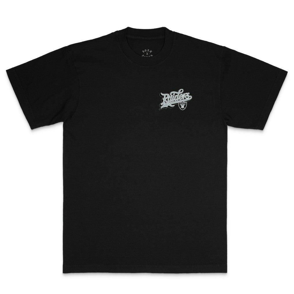 Las Vegas Raiders Born x Raised Unisex Pro Script T-Shirt - Black on sale