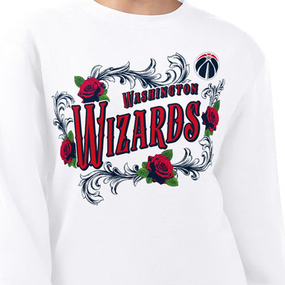 Washington Wizards G-III 4Her by Carl Banks Women's Roses Fleece Tri-Blend Sweatshirt - White online