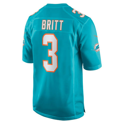 K.J. Britt Miami Dolphins Team Game Jersey - Aqua | Nike sale