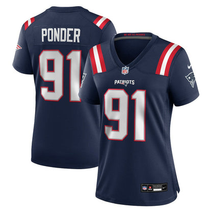Elijah Ponder New England Patriots Women's Team Game Jersey - Navy | Nike for sale