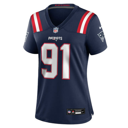 Elijah Ponder New England Patriots Women's Team Game Jersey - Navy | Nike for sale