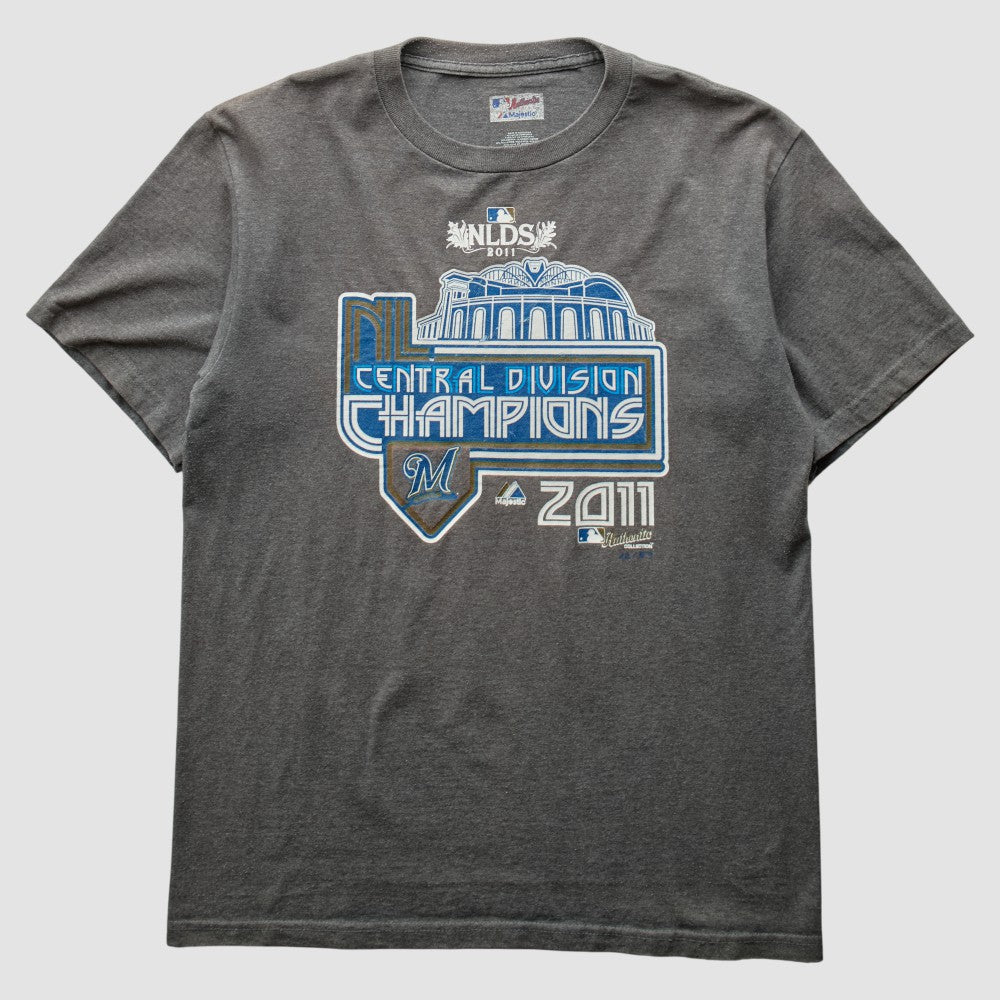 Milwaukee Brewers Majestic 2011 T-Shirt - Gray Vintage