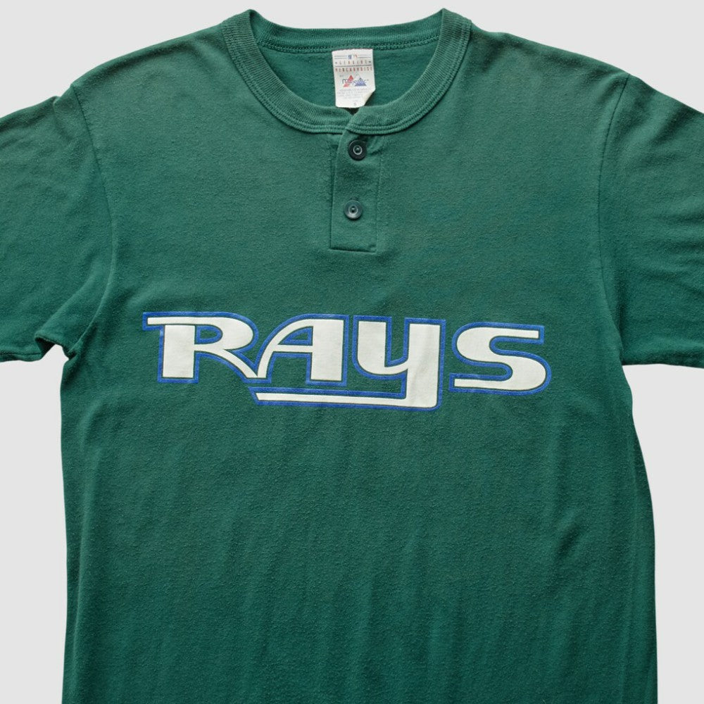 Tampa Bay Rays Majestic 90s T-Shirt - Green Vintage