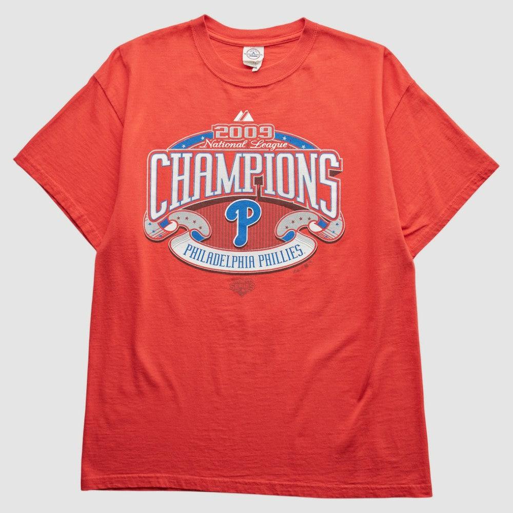 Philadelphia Phillies Majestic 2009 T-Shirt - Red Vintage
