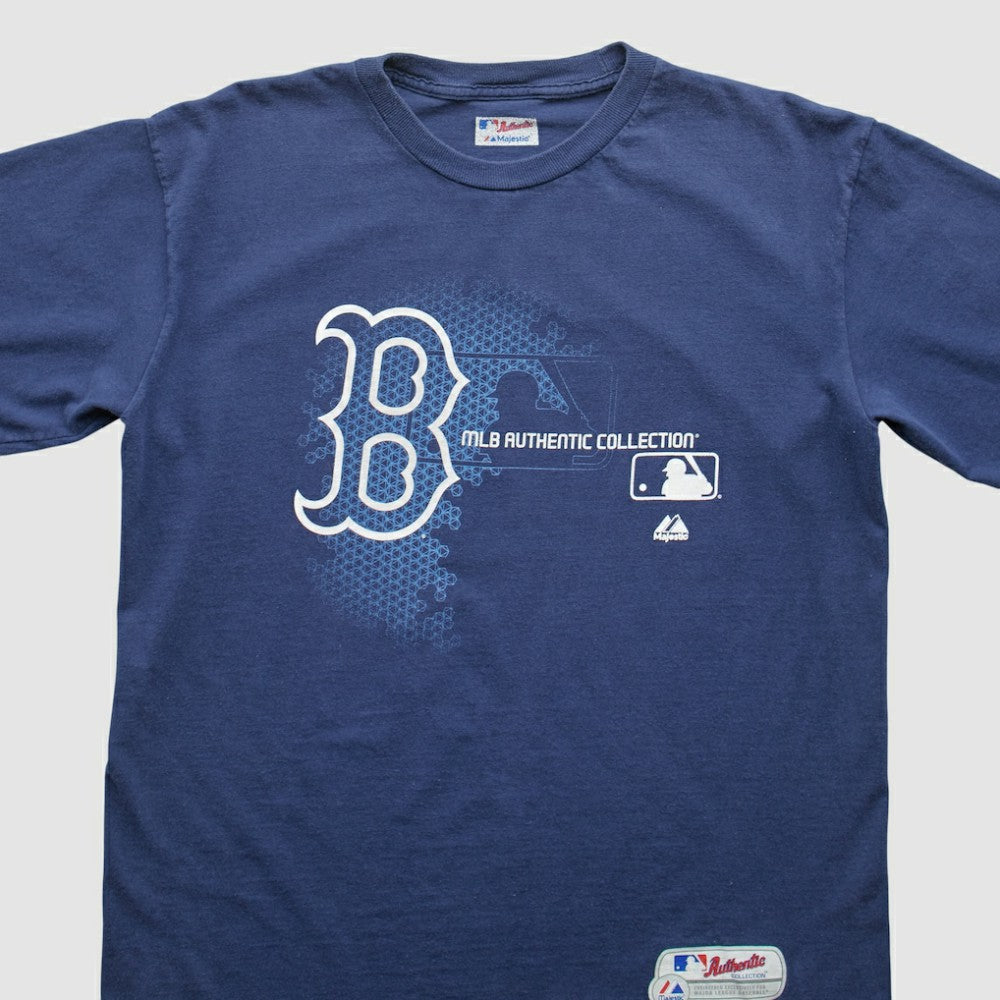 Boston Red Sox Majestic 2000s T-Shirt - Navy Vintage
