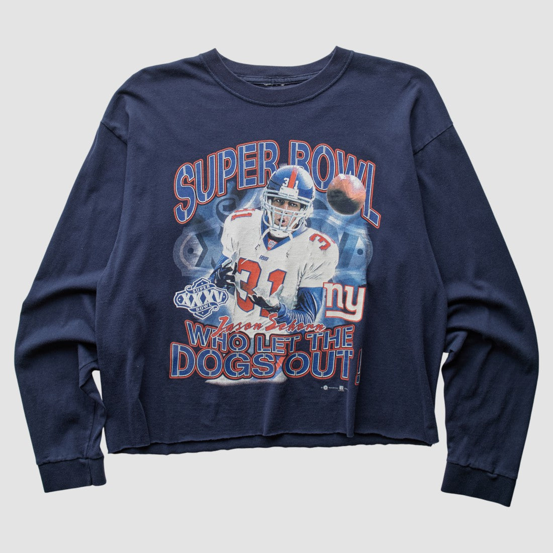 New York Giants 2001 T-Shirt - Navy Vintage on sale