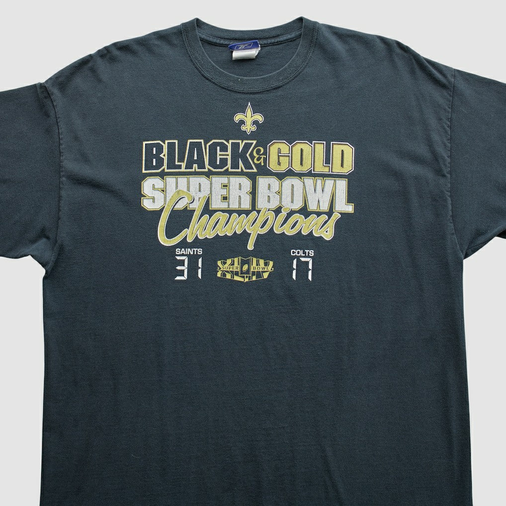 New Orleans Saints Reebok 2010 T-Shirt - Black Vintage cheap