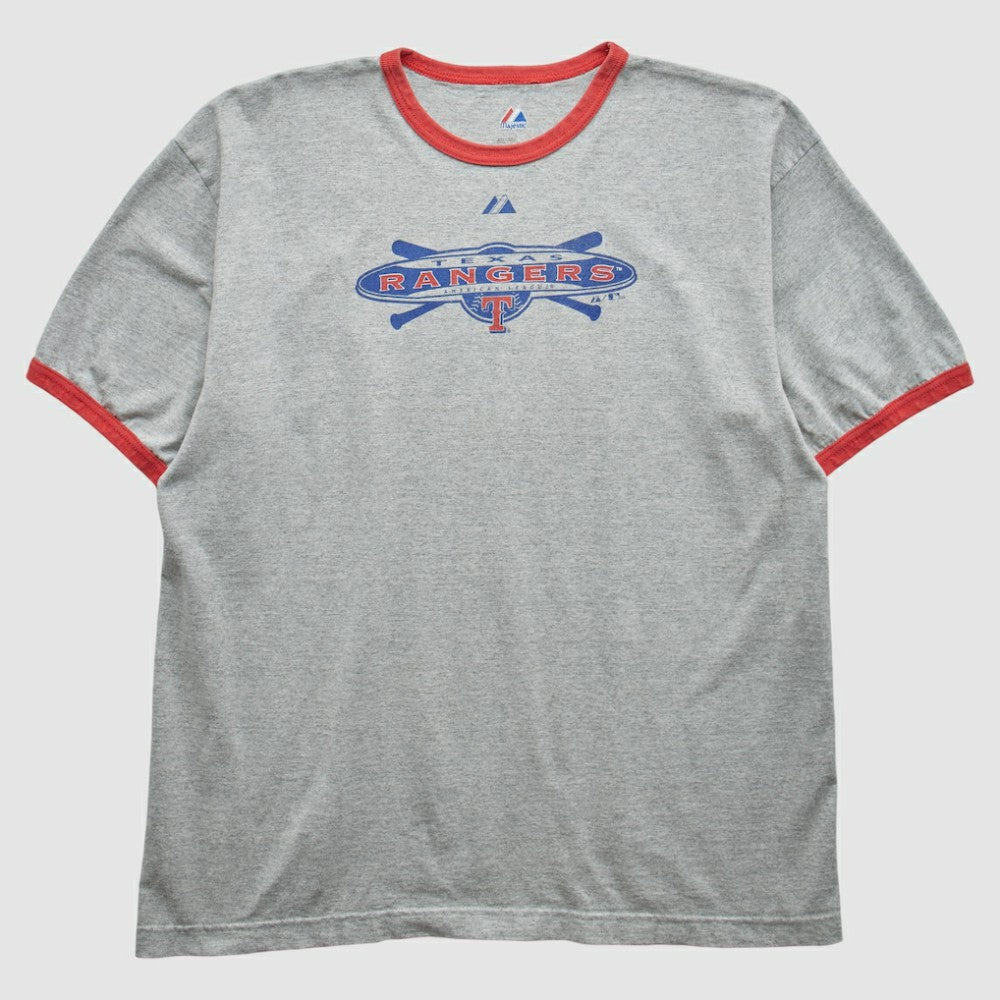 Texas Rangers Majestic 2010 T-Shirt - Heather Gray Vintage