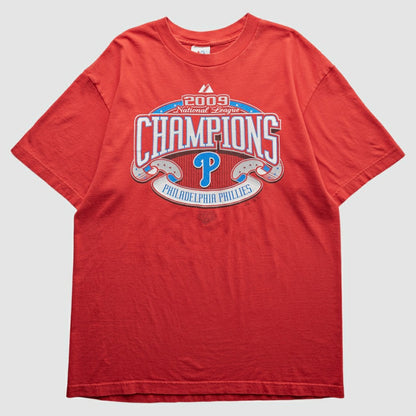 Philadelphia Phillies Majestic 2009 T-Shirt - Red Vintage