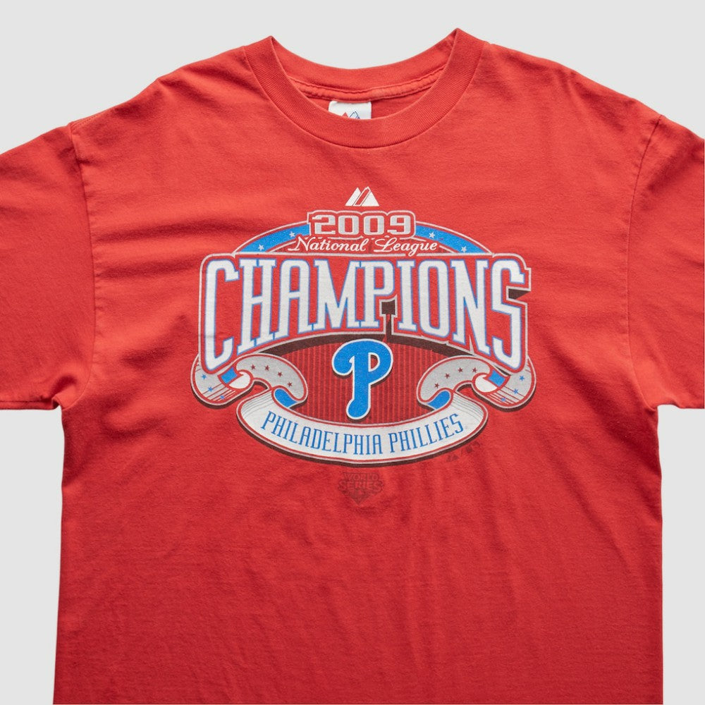 Philadelphia Phillies Majestic 2009 T-Shirt - Red Vintage