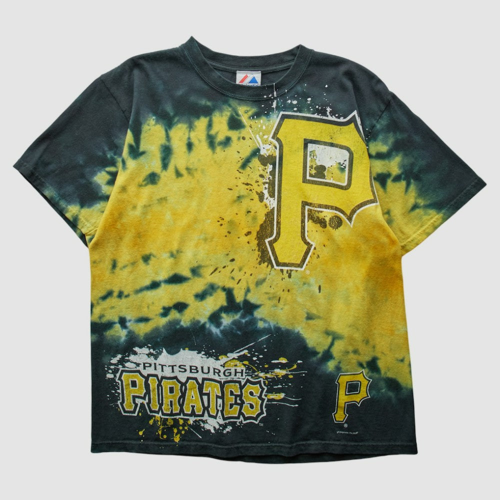 Pittsburgh Pirates Majestic 2000s T-Shirt - Yellow Vintage