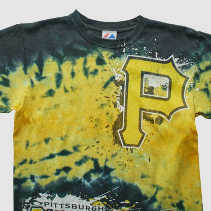 Pittsburgh Pirates Majestic 2000s T-Shirt - Yellow Vintage