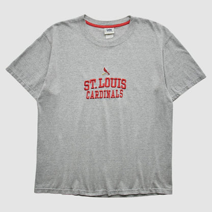 St. Louis Cardinals Lee Apparel 2000s T-Shirt - Gray Vintage
