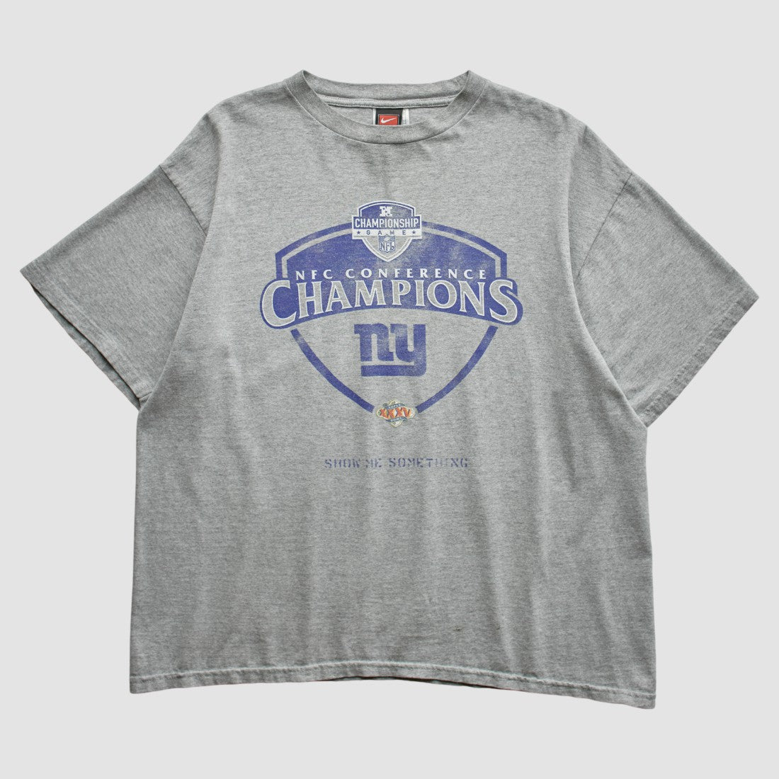 New York Giants 2000 T-Shirt - Gray Vintage on sale
