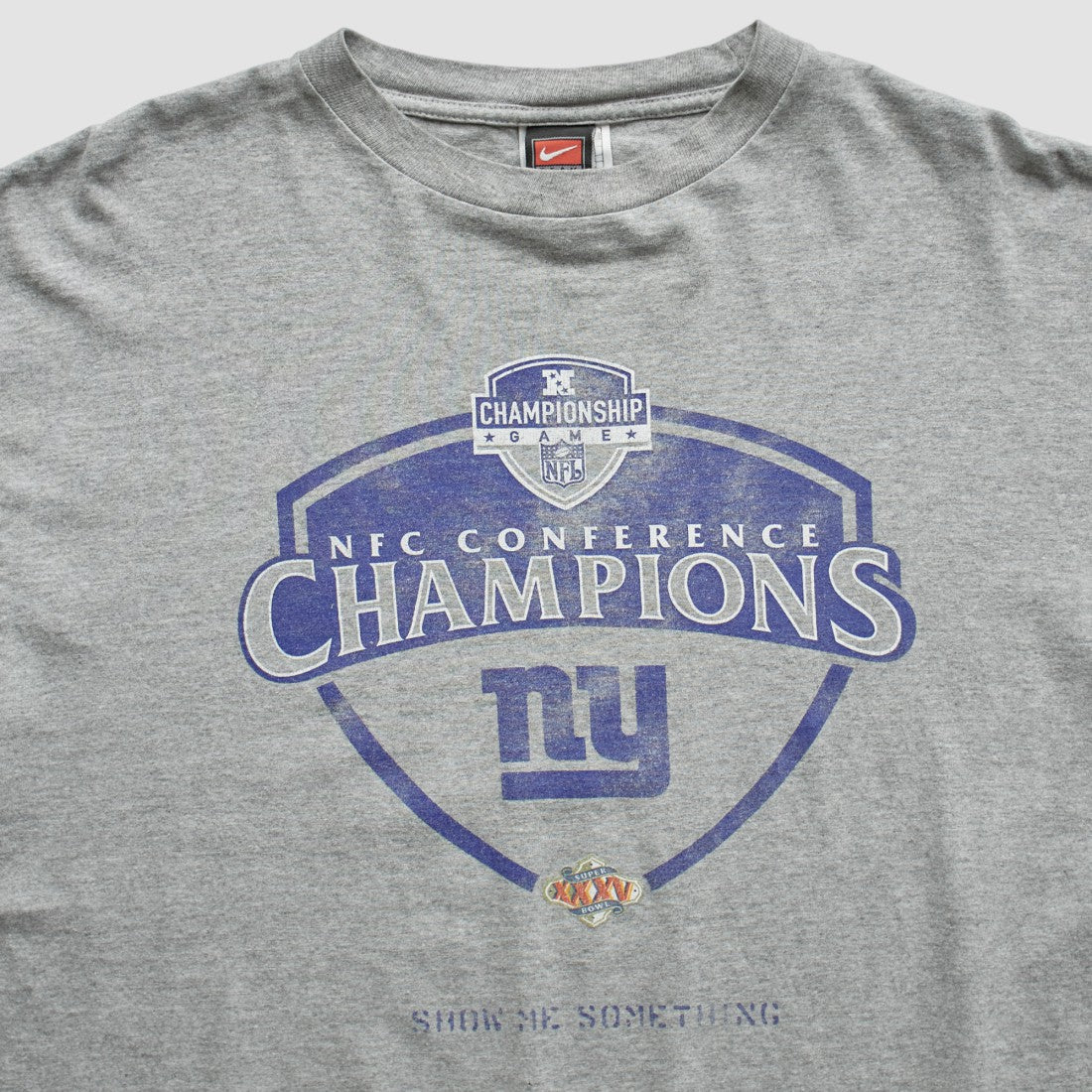 New York Giants 2000 T-Shirt - Gray Vintage on sale
