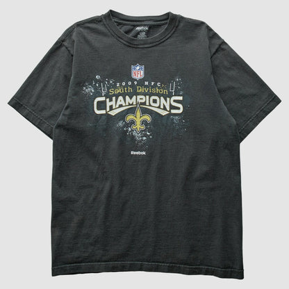 New Orleans Saints Reebok 2009 T-Shirt - Black Vintage outlet