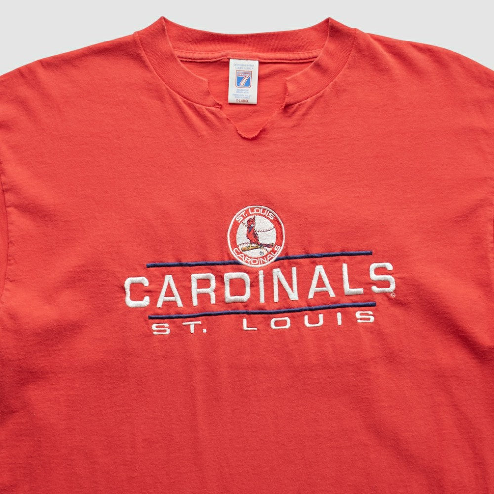 St. Louis Cardinals Logo 7 90s T-Shirt - Red Vintage