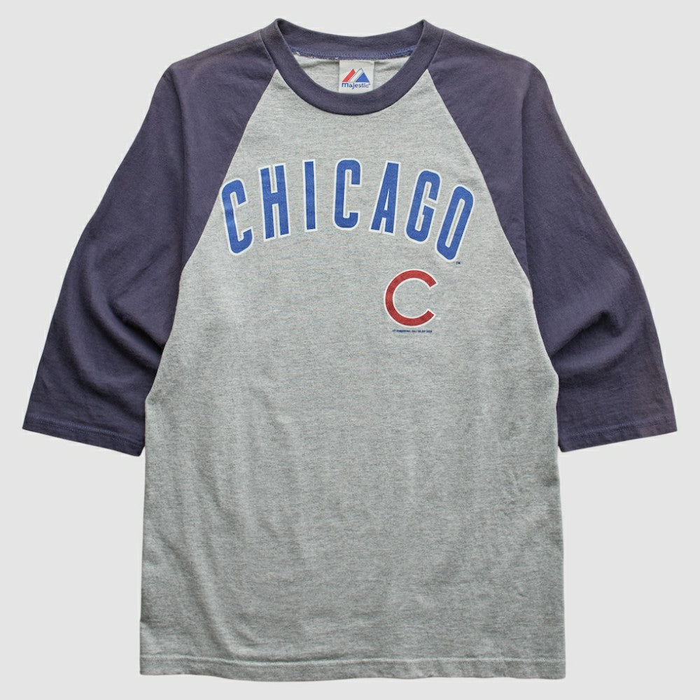 Chicago Cubs Majestic 2008 T-Shirt - Heather Gray Vintage