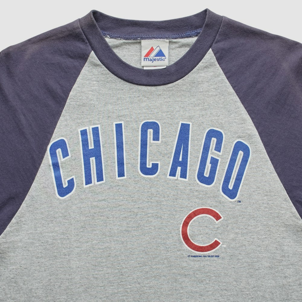 Chicago Cubs Majestic 2008 T-Shirt - Heather Gray Vintage
