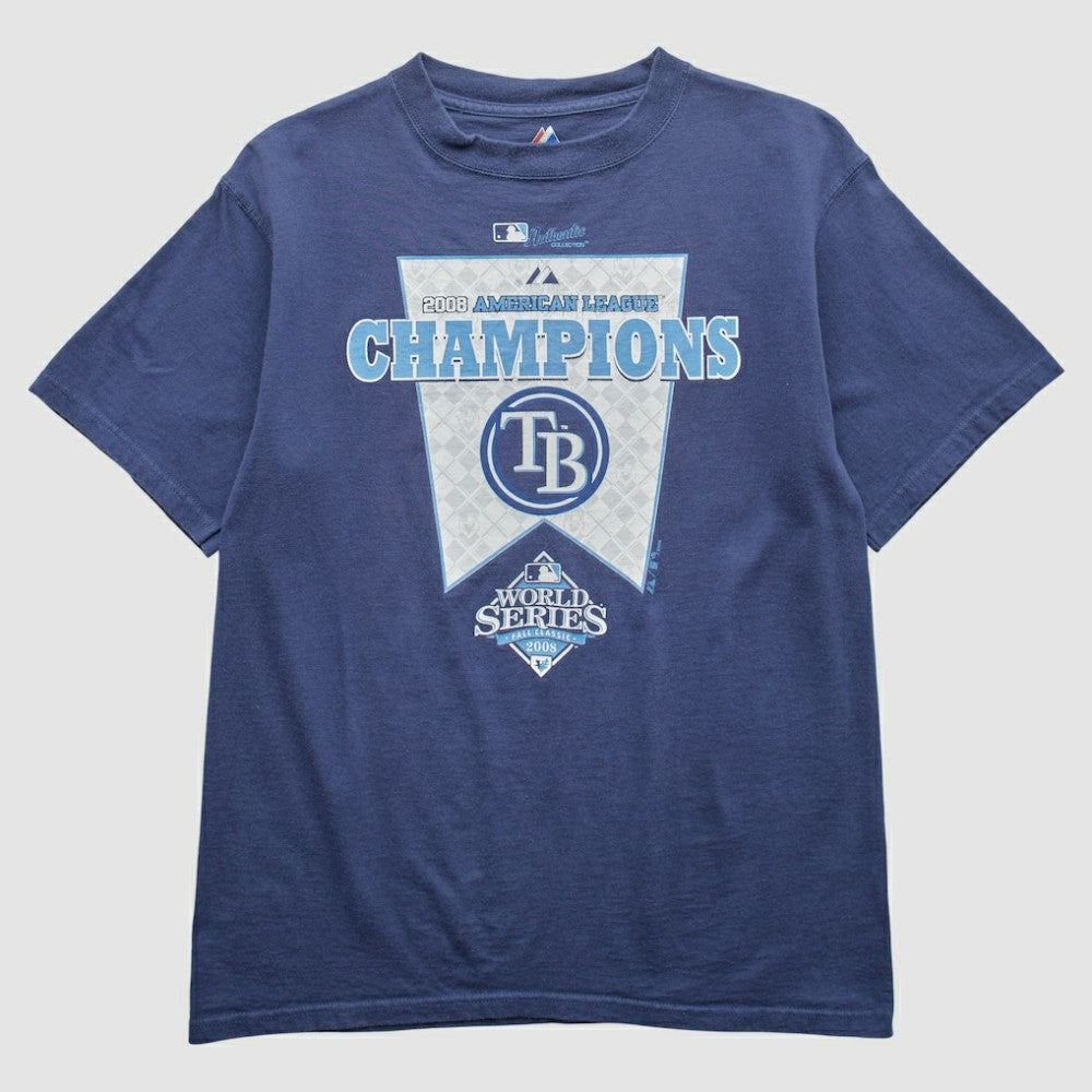 Tampa Bay Rays Majestic 2008 T-Shirt - Blue Vintage