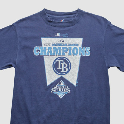 Tampa Bay Rays Majestic 2008 T-Shirt - Blue Vintage