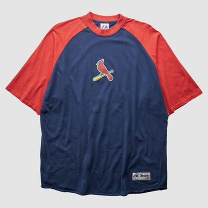 St. Louis Cardinals Majestic 2000s T-Shirt - Navy Vintage