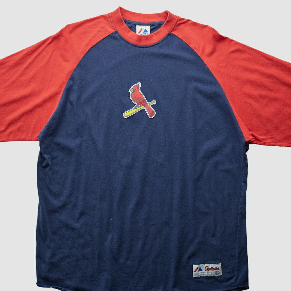 St. Louis Cardinals Majestic 2000s T-Shirt - Navy Vintage