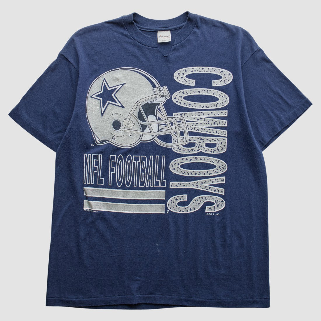 Dallas Cowboys Logo 7 1991 T-Shirt - Navy Vintage online