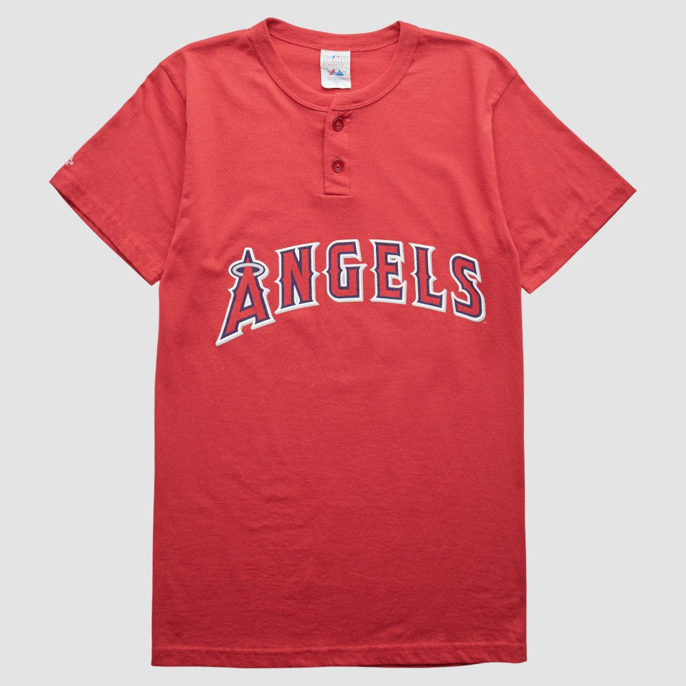 Los Angeles Angels Majestic 90s T-Shirt - Red Vintage