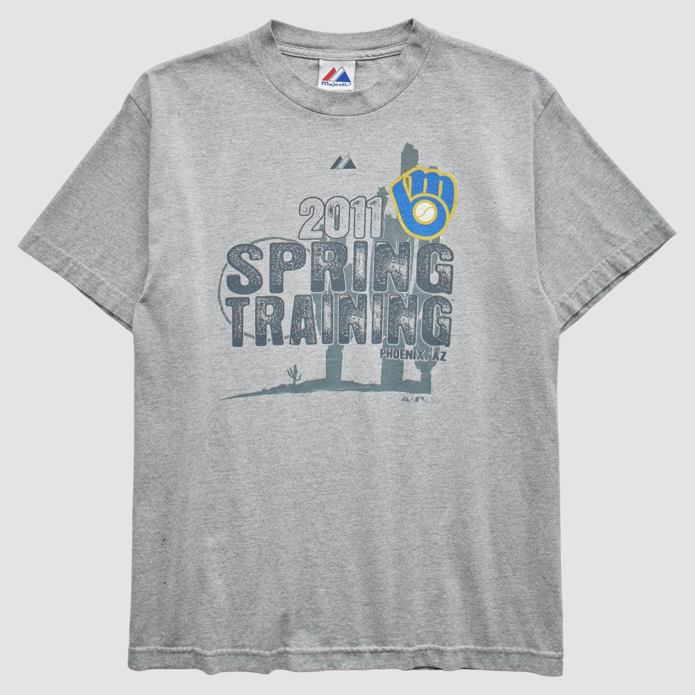 Milwaukee Brewers Majestic 2011 T-Shirt - Gray Vintage