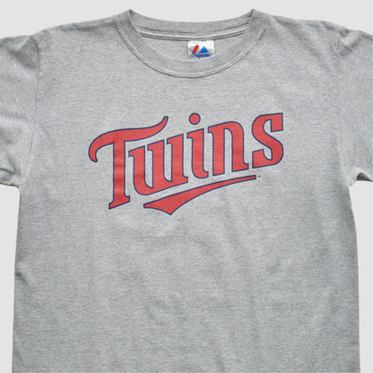 Minnesota Twins Majestic 2000s T-Shirt - Gray Vintage